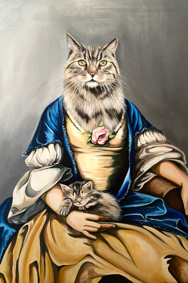 Chatte et son chaton